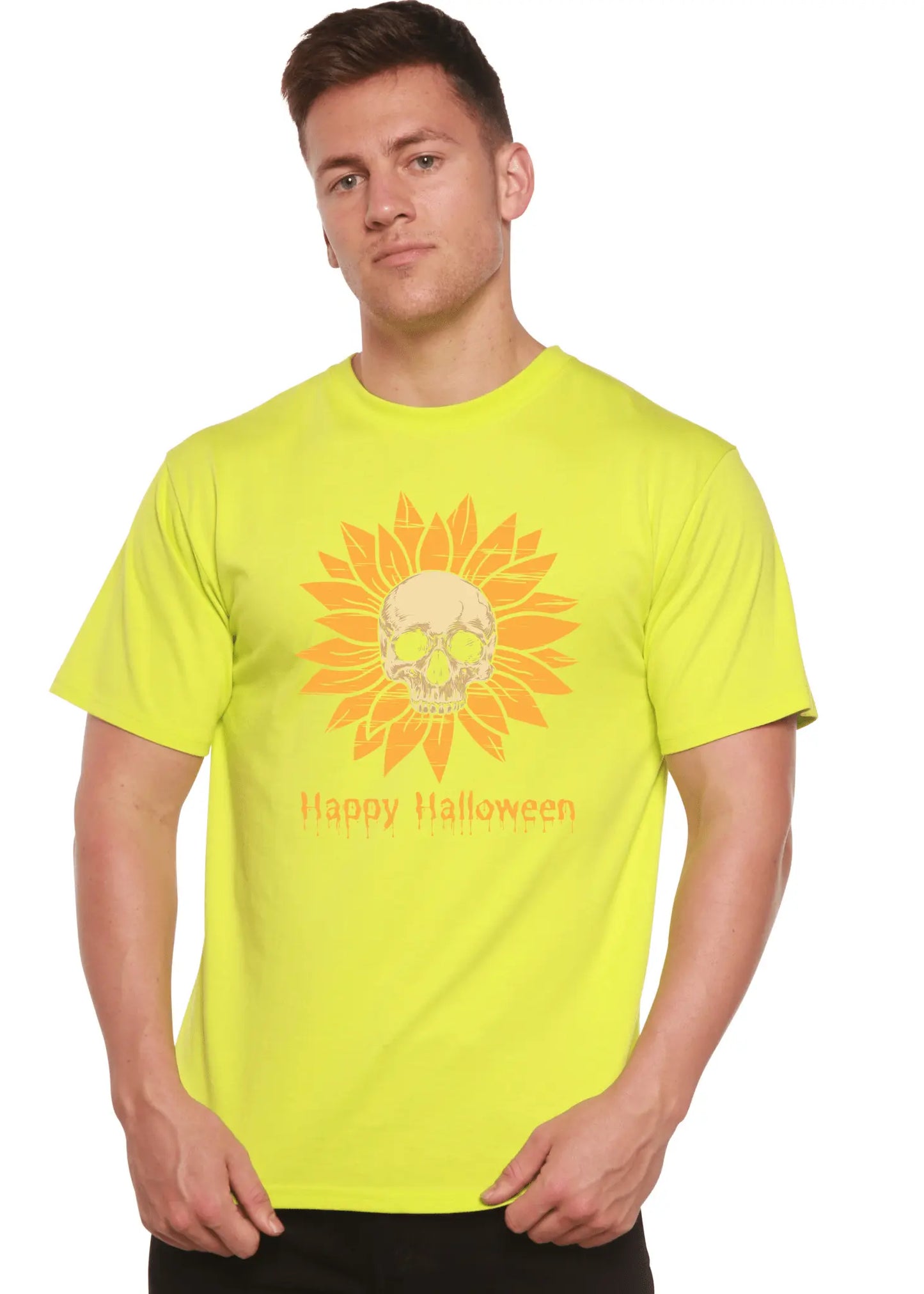 Happy Halloween Day Men's Bamboo Viscose/Organic Cotton Short Sleeve Graphic T-Shirt - Blade & Thread