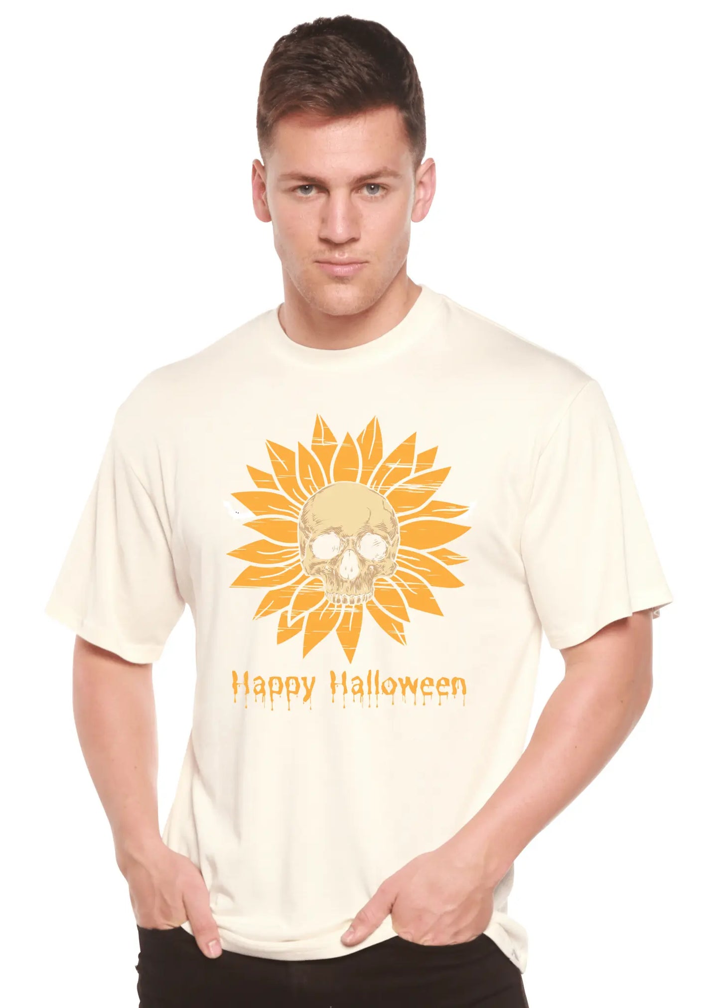 Happy Halloween Day Men's Bamboo Viscose/Organic Cotton Short Sleeve Graphic T-Shirt - Blade & Thread