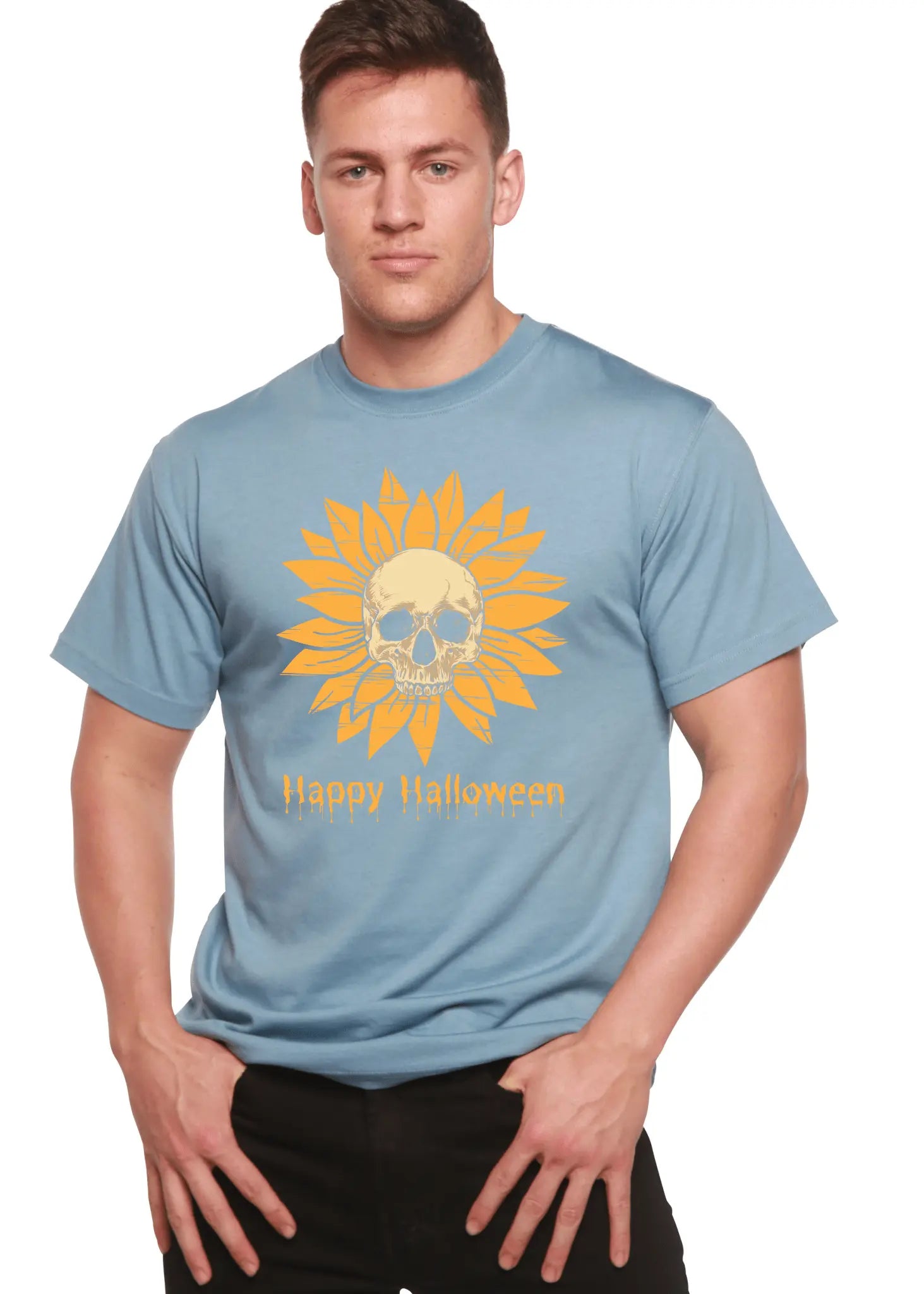 Happy Halloween Day Men's Bamboo Viscose/Organic Cotton Short Sleeve Graphic T-Shirt - Blade & Thread