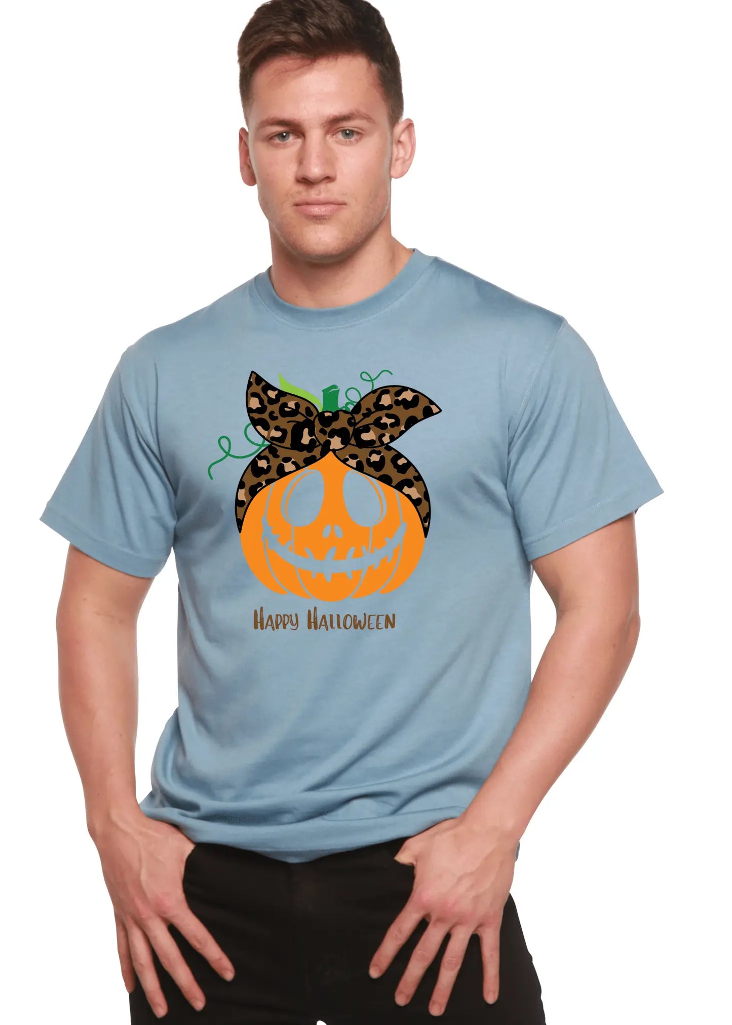 Happy Halloween Men's Bamboo Viscose/Organic Cotton Short Sleeve Graphic T-Shirt - Blade & Thread