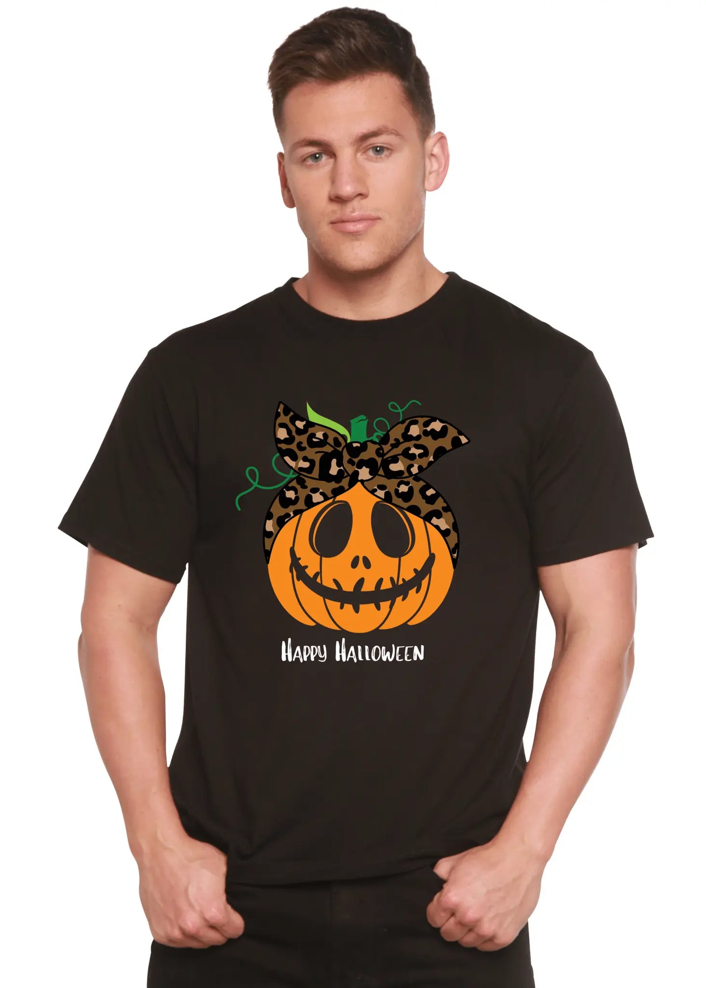 Happy Halloween Men's Bamboo Viscose/Organic Cotton Short Sleeve Graphic T-Shirt - Blade & Thread