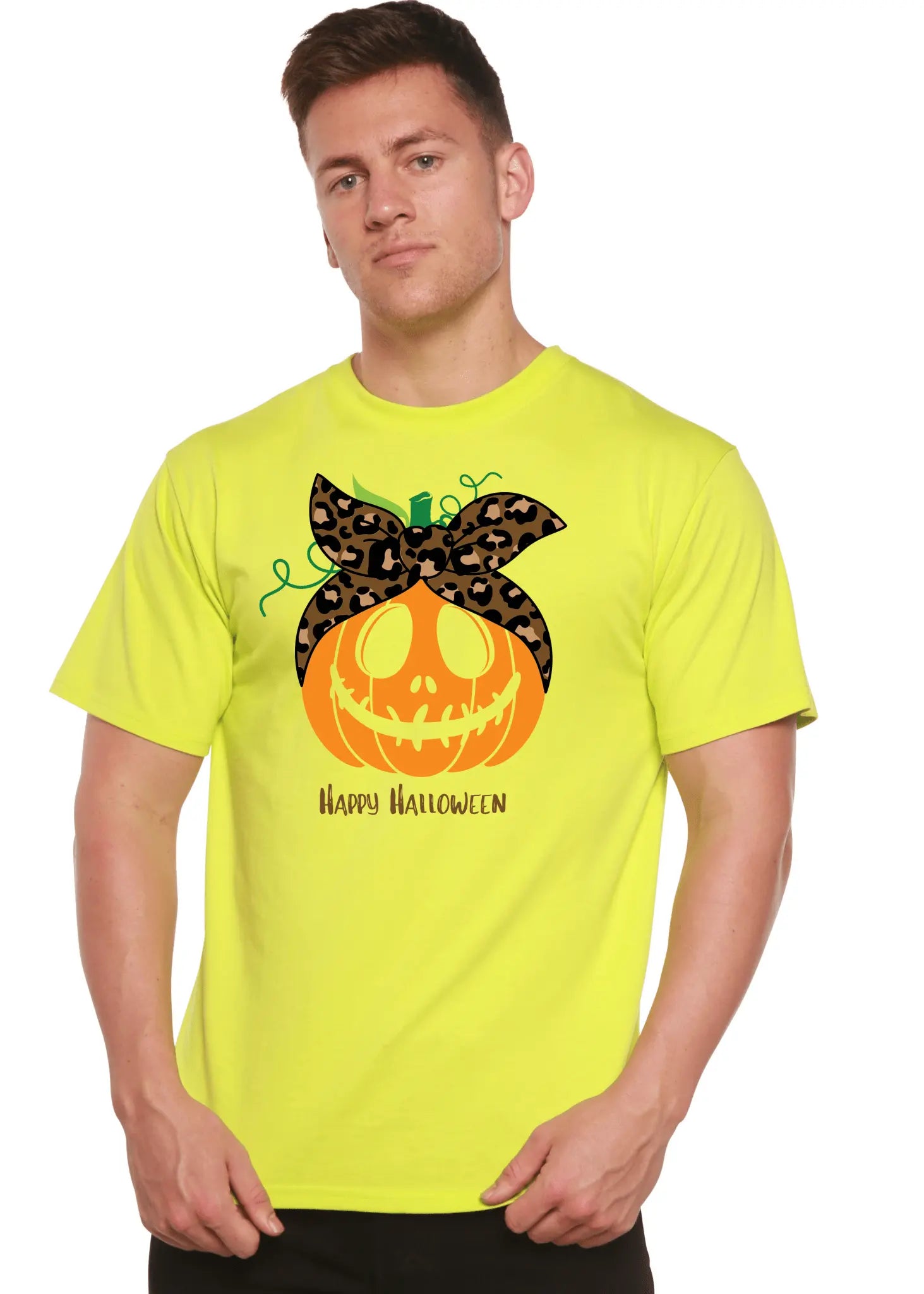 Happy Halloween Men's Bamboo Viscose/Organic Cotton Short Sleeve Graphic T-Shirt - Blade & Thread