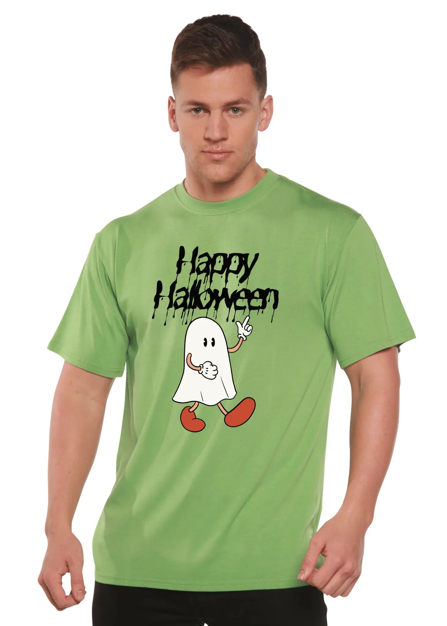 Happy Halloween Men's Bamboo Viscose/Organic Cotton Short Sleeve Graphic T-Shirt - Blade & Thread