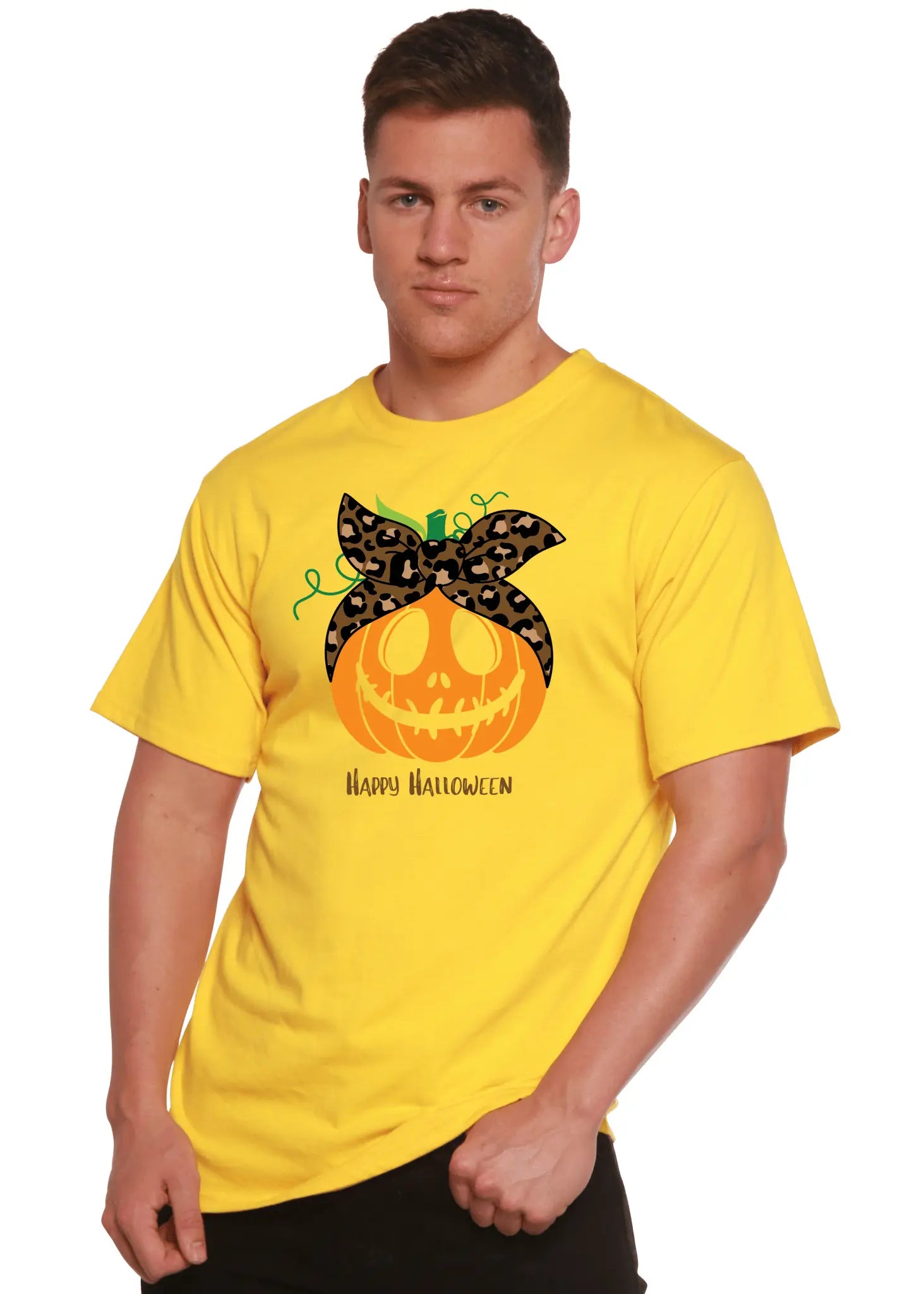Happy Halloween Men's Bamboo Viscose/Organic Cotton Short Sleeve Graphic T-Shirt - Blade & Thread