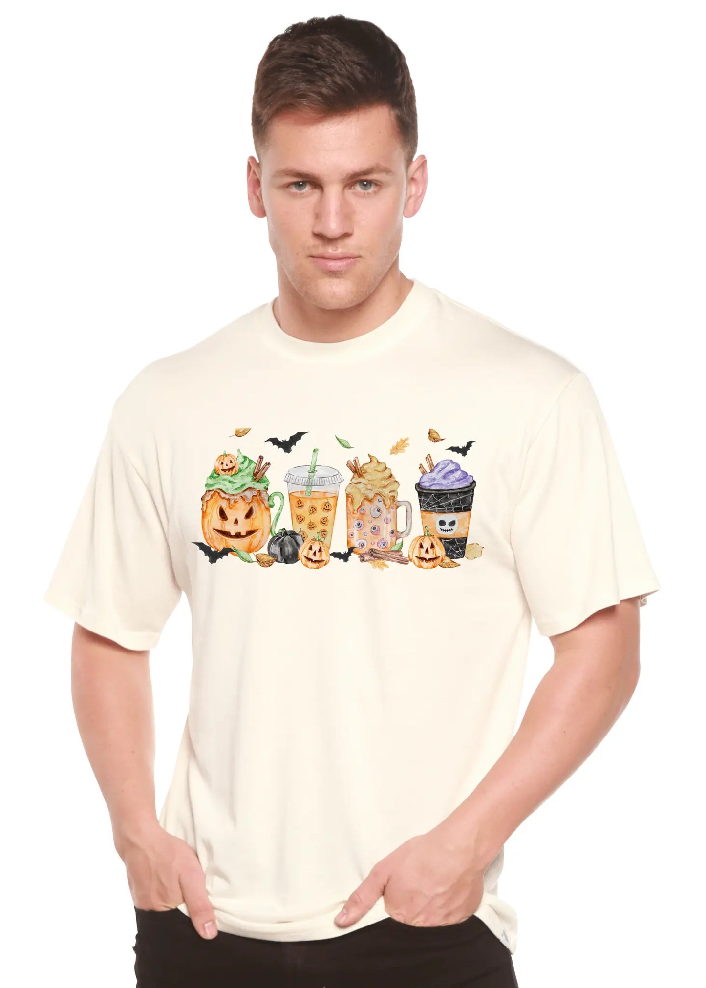Happy Halloween Men's Bamboo Viscose/Organic Cotton Short Sleeve Graphic T-Shirt - Blade & Thread