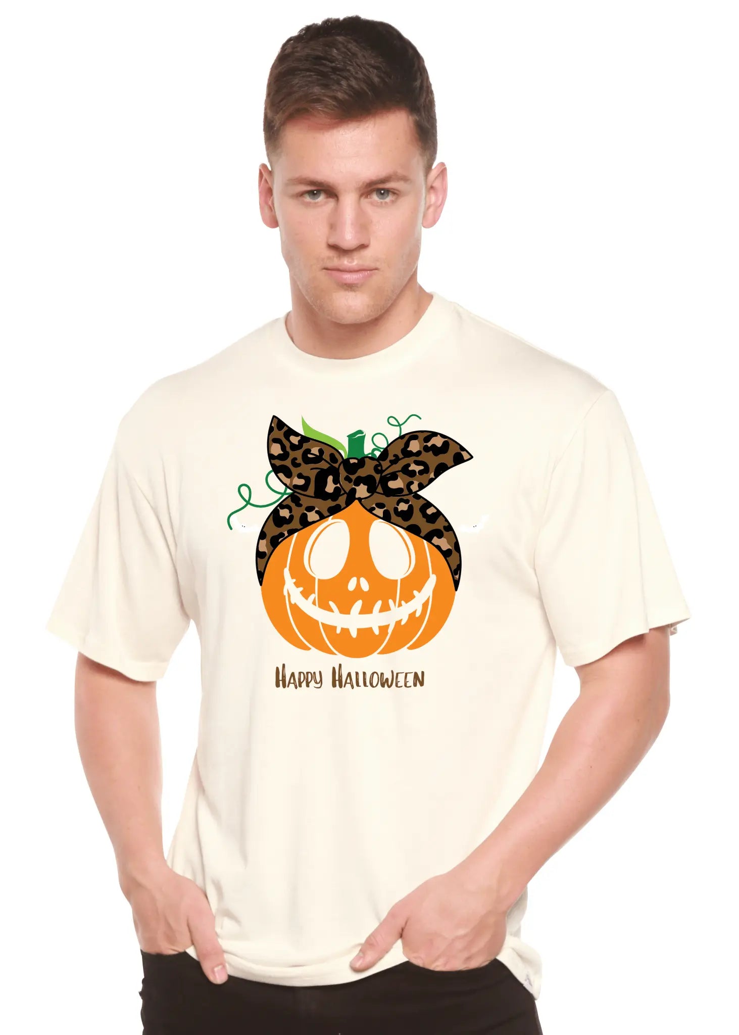 Happy Halloween Men's Bamboo Viscose/Organic Cotton Short Sleeve Graphic T-Shirt - Blade & Thread