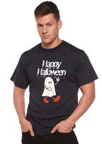 Happy Halloween Men's Bamboo Viscose/Organic Cotton Short Sleeve Graphic T-Shirt Spun Bamboo