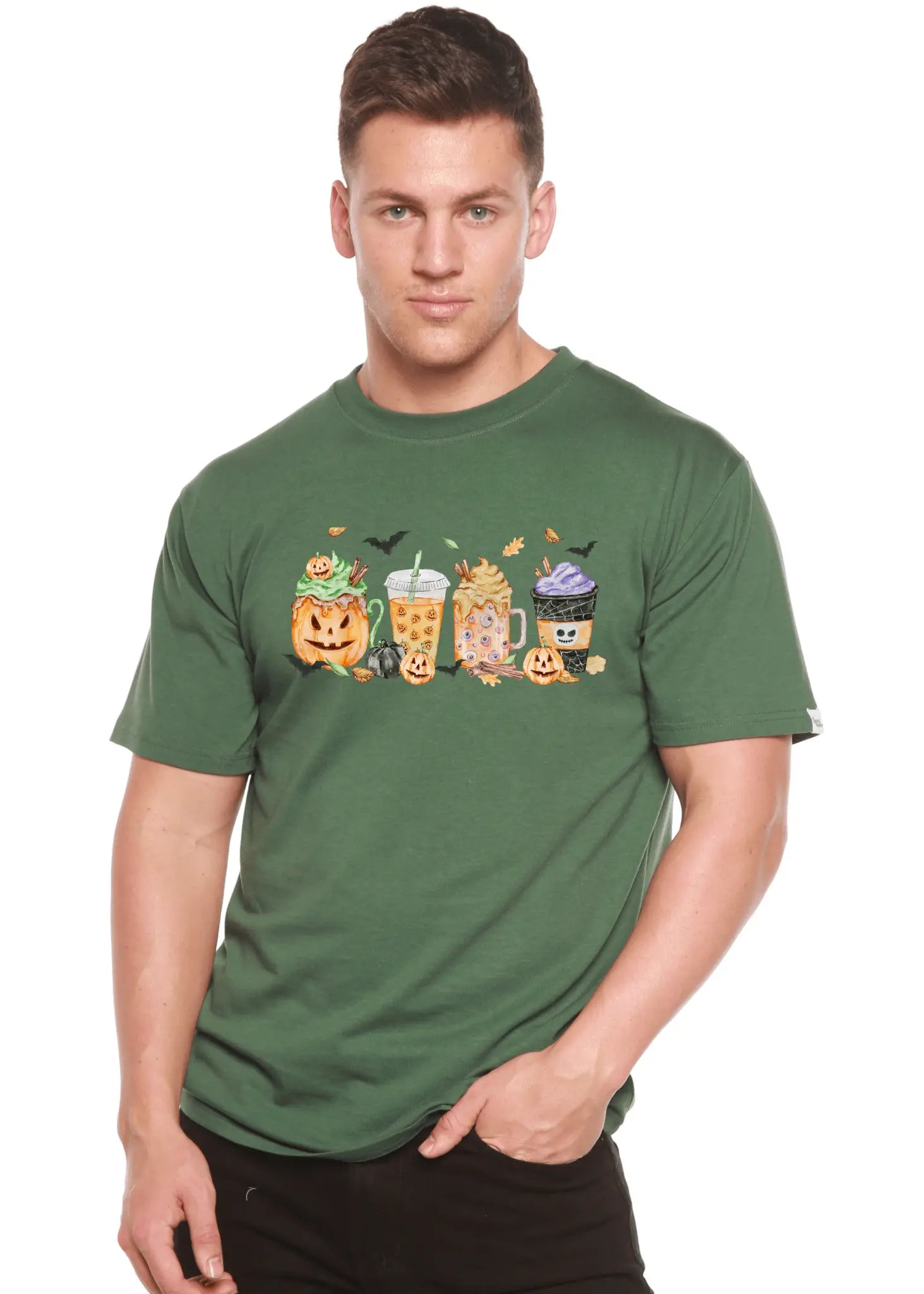 Happy Halloween Men's Bamboo Viscose/Organic Cotton Short Sleeve Graphic T-Shirt - Blade & Thread