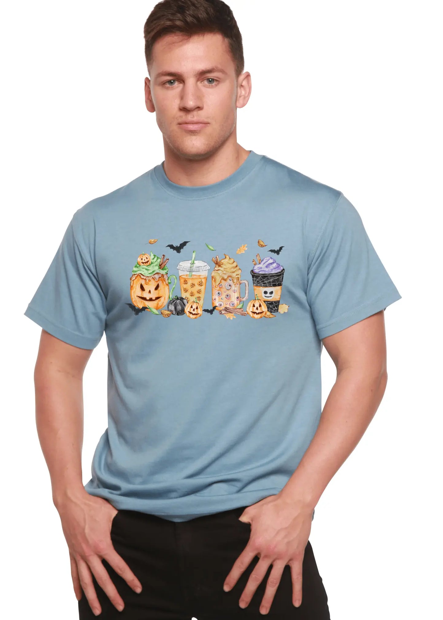 Happy Halloween Men's Bamboo Viscose/Organic Cotton Short Sleeve Graphic T-Shirt - Blade & Thread