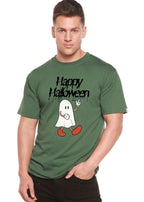 Happy Halloween Men's Bamboo Viscose/Organic Cotton Short Sleeve Graphic T-Shirt Spun Bamboo