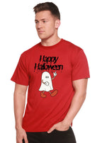 Happy Halloween Men's Bamboo Viscose/Organic Cotton Short Sleeve Graphic T-Shirt Spun Bamboo