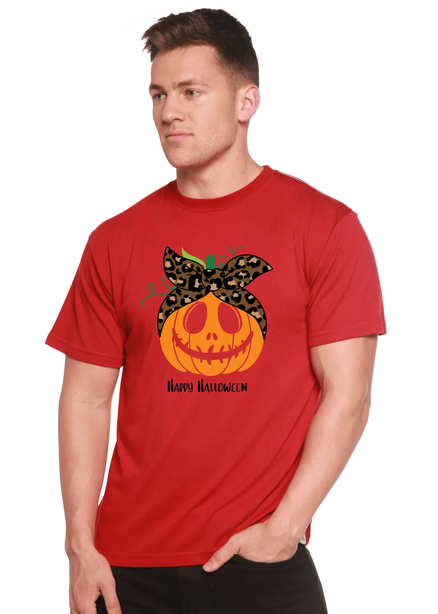 Happy Halloween Men's Bamboo Viscose/Organic Cotton Short Sleeve Graphic T-Shirt - Blade & Thread