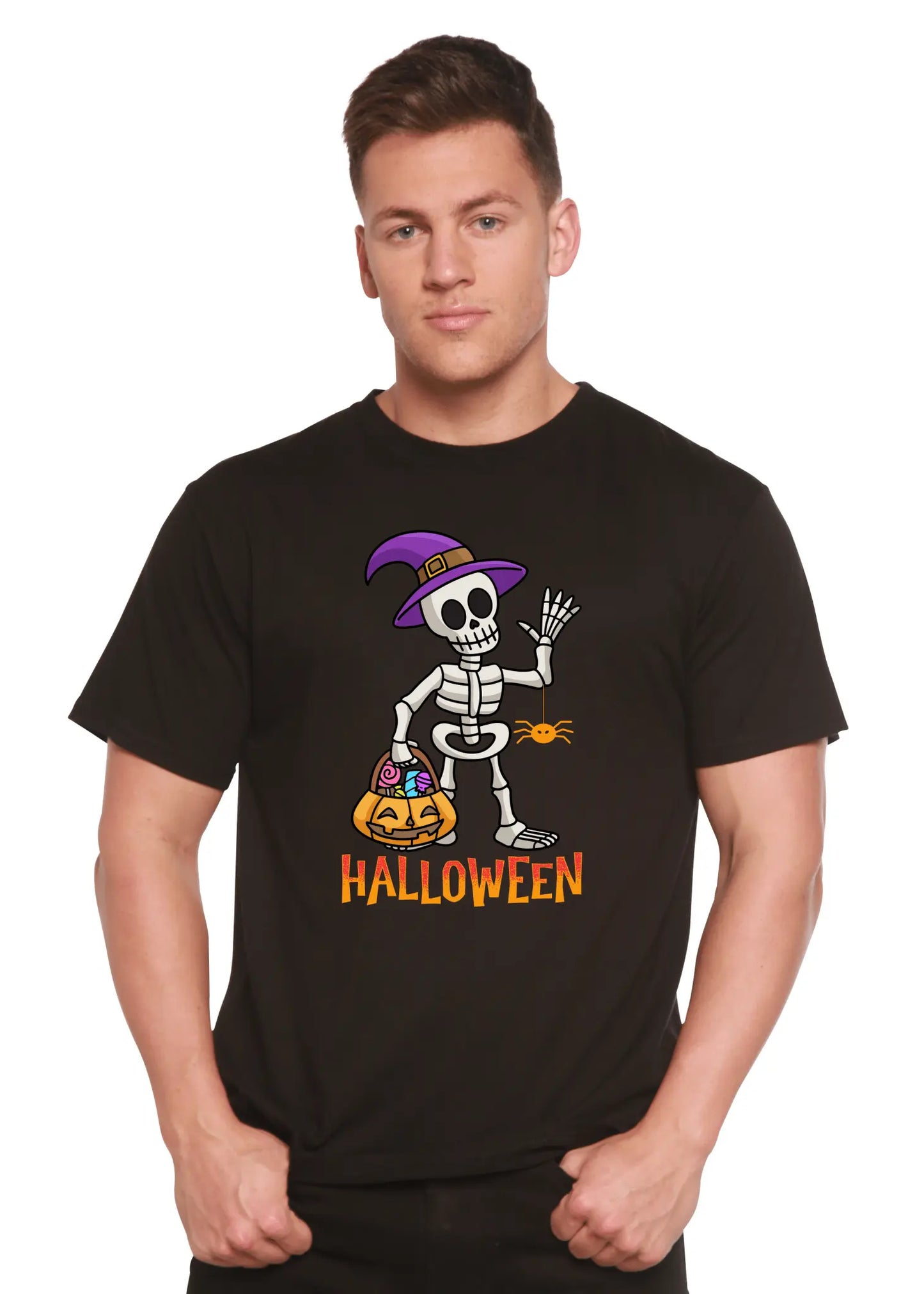 Happy Halloween Unisex Bamboo Viscose/Organic Cotton Short Sleeve Graphic T-Shirt - Blade & Thread