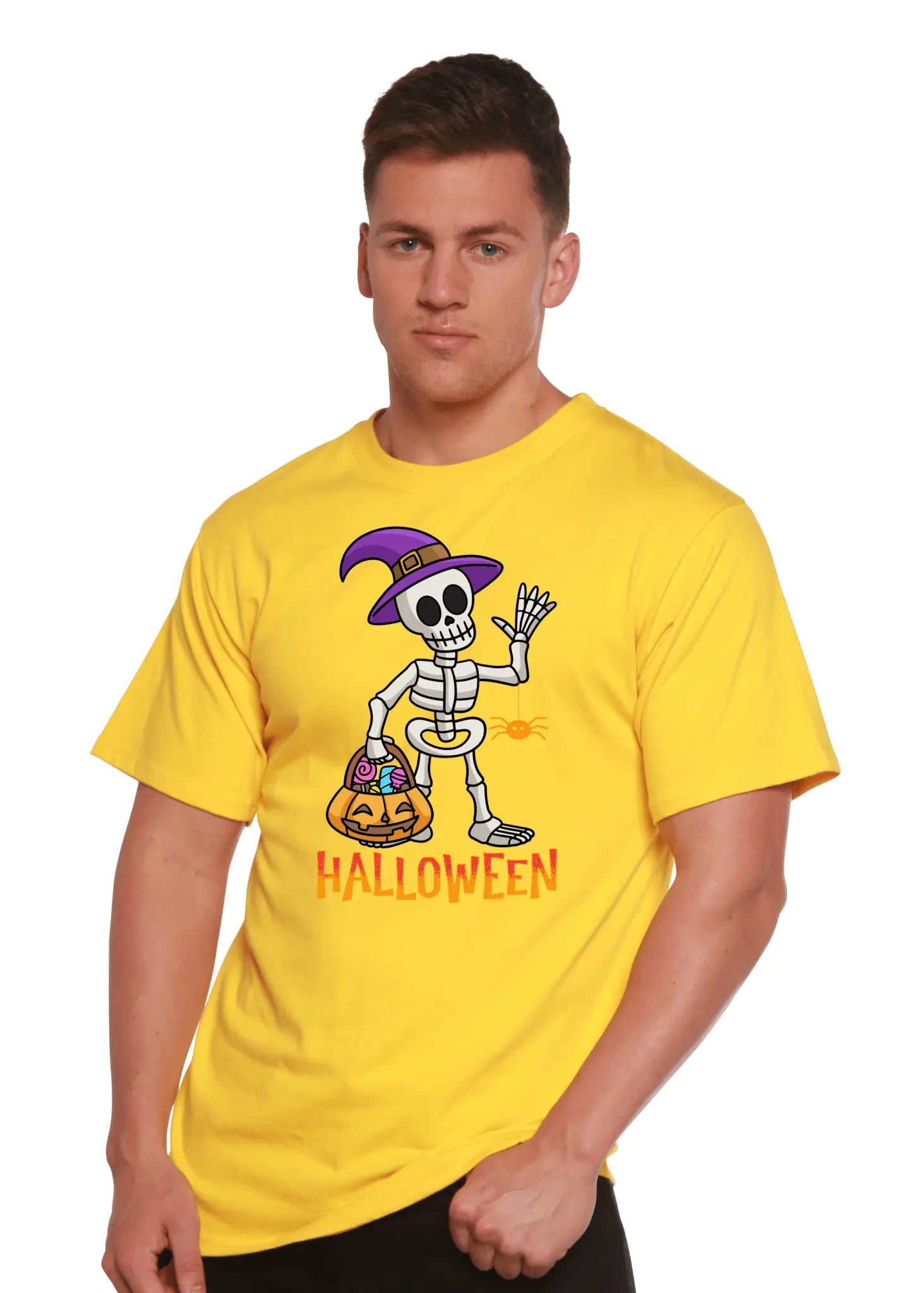 Happy Halloween Unisex Bamboo Viscose/Organic Cotton Short Sleeve Graphic T-Shirt - Blade & Thread