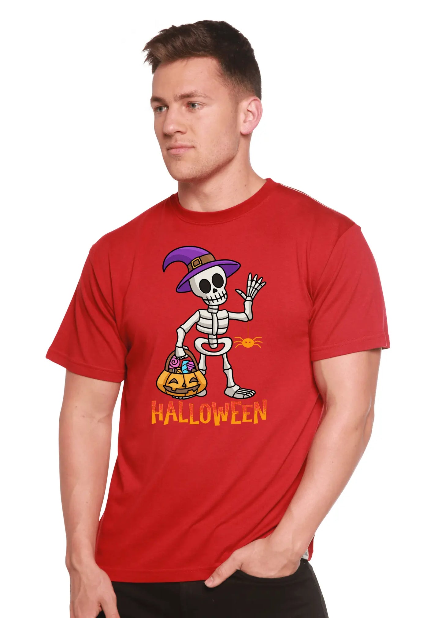 Happy Halloween Unisex Bamboo Viscose/Organic Cotton Short Sleeve Graphic T-Shirt - Blade & Thread