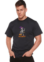 Happy Halloween Unisex Bamboo Viscose/Organic Cotton Short Sleeve Graphic T-Shirt Spun Bamboo