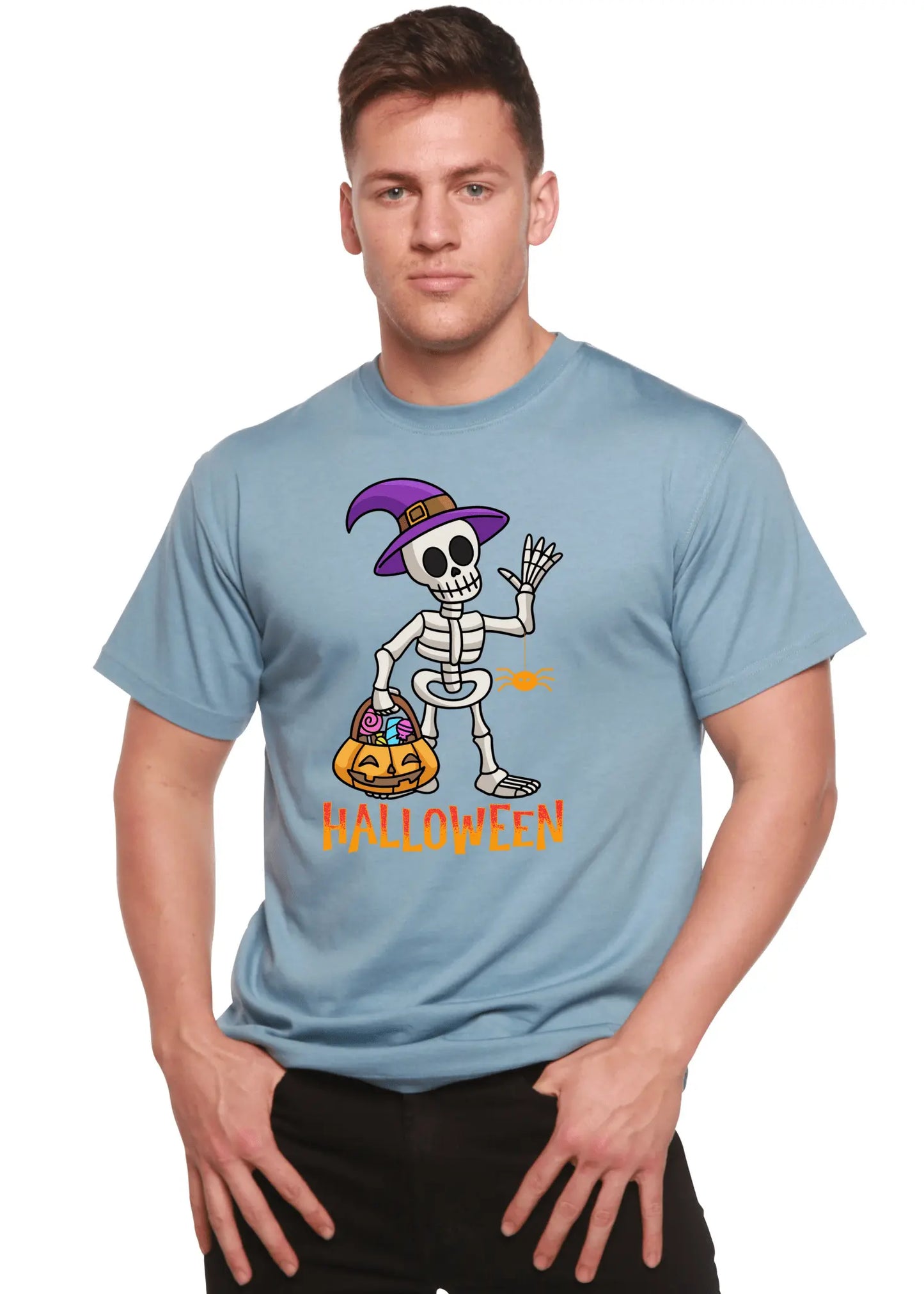 Happy Halloween Unisex Bamboo Viscose/Organic Cotton Short Sleeve Graphic T-Shirt - Blade & Thread