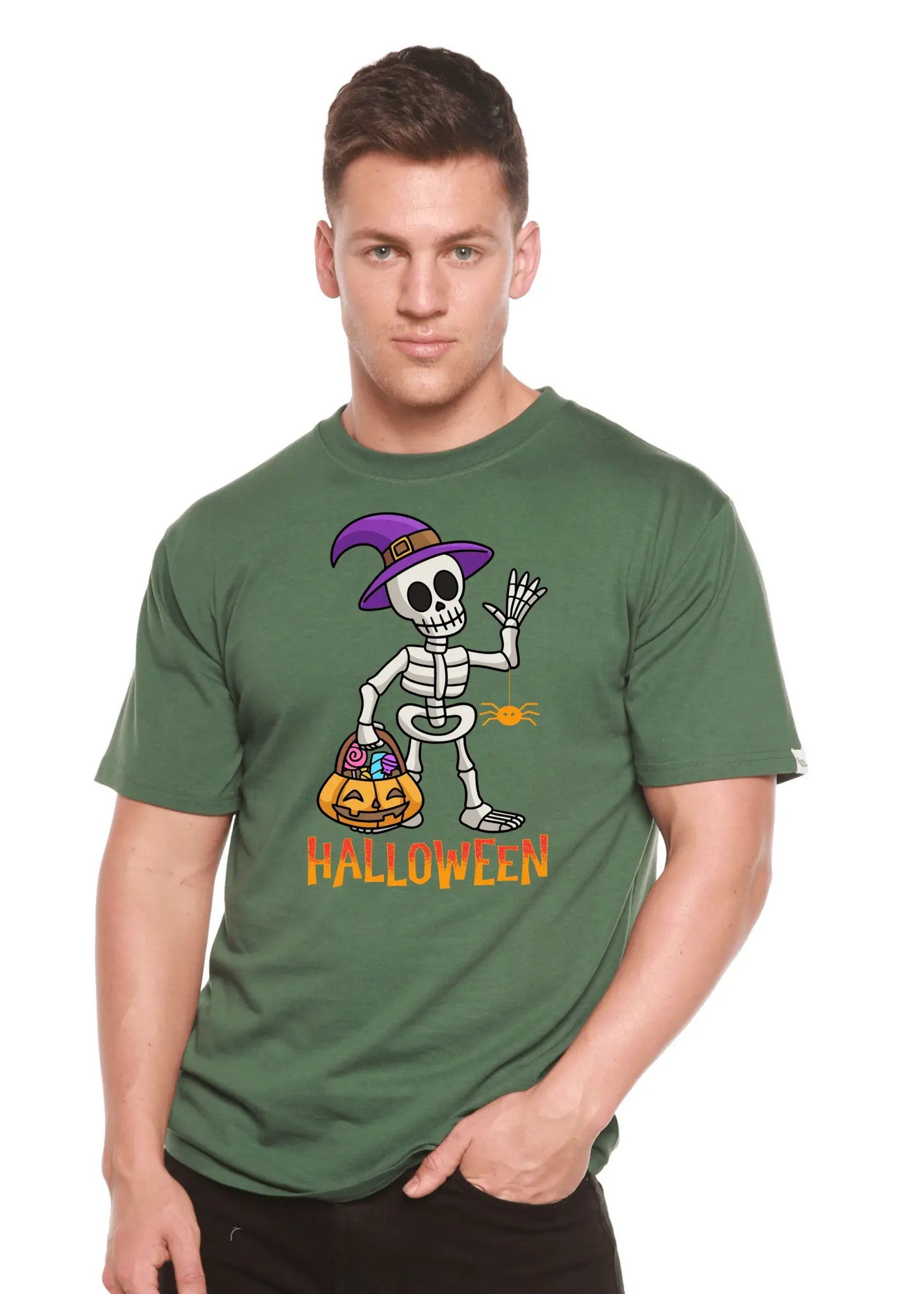 Happy Halloween Unisex Bamboo Viscose/Organic Cotton Short Sleeve Graphic T-Shirt - Blade & Thread