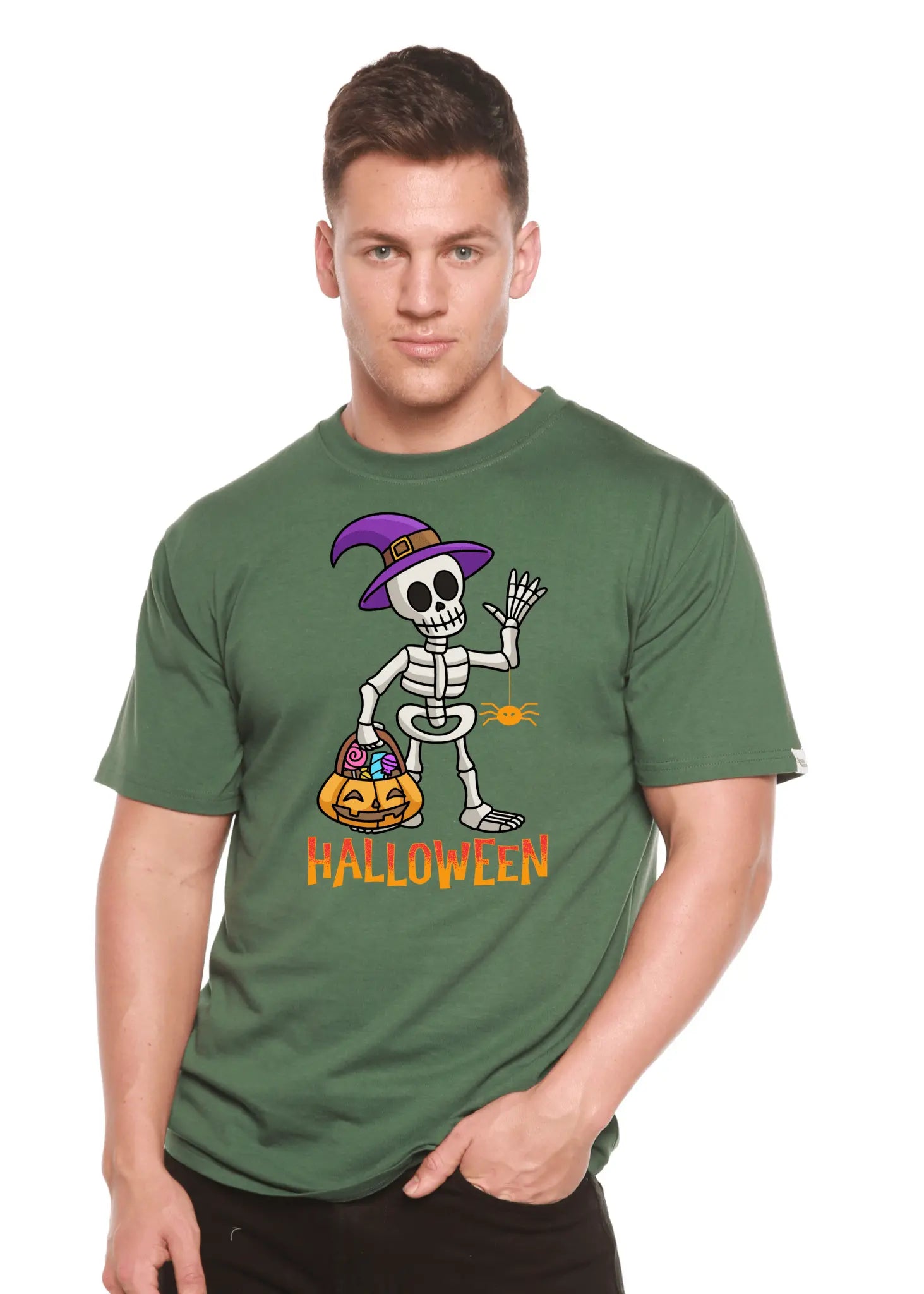 Happy Halloween Unisex Bamboo Viscose/Organic Cotton Short Sleeve Graphic T-Shirt - Blade & Thread