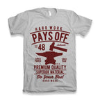 Hard Work Pays Men's Bamboo Viscose/Organic Cotton Short Sleeve Graphic T-Shirt Spun Bamboo