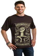 Hard Worker Men's Bamboo Viscose/Organic Cotton Short Sleeve Graphic T-Shirt Spun Bamboo