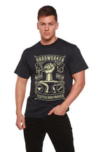 Hard Worker Men's Bamboo Viscose/Organic Cotton Short Sleeve Graphic T-Shirt Spun Bamboo