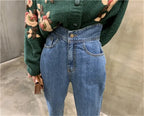 Harem Jeans Pants High Waist Loose Denim Jeans Female Buttons Trousers nowadaysfashion