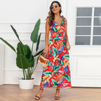 Hawaiian Beach Dress Summer Print Long Skirt Women's Dress nowadaysfashion