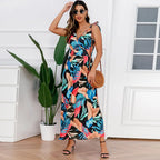 Hawaiian Beach Dress Summer Print Long Skirt Women's Dress nowadaysfashion