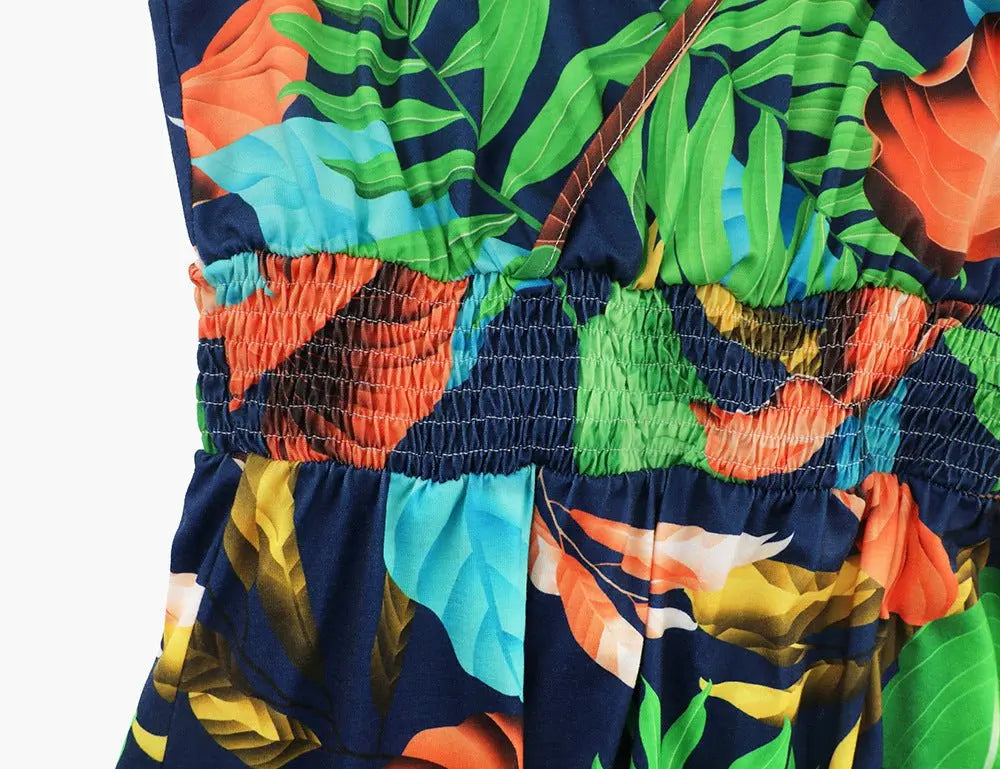 Hawaiian Beach Dress Summer Print Long Skirt Women's Dress - Blade & Thread
