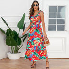 Hawaiian Beach Dress Summer Print Long Skirt Women's Dress nowadaysfashion