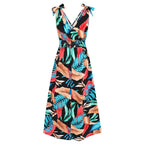 Hawaiian Beach Dress Summer Print Long Skirt Women's Dress nowadaysfashion