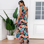 Hawaiian Beach Dress Summer Print Long Skirt Women's Dress nowadaysfashion