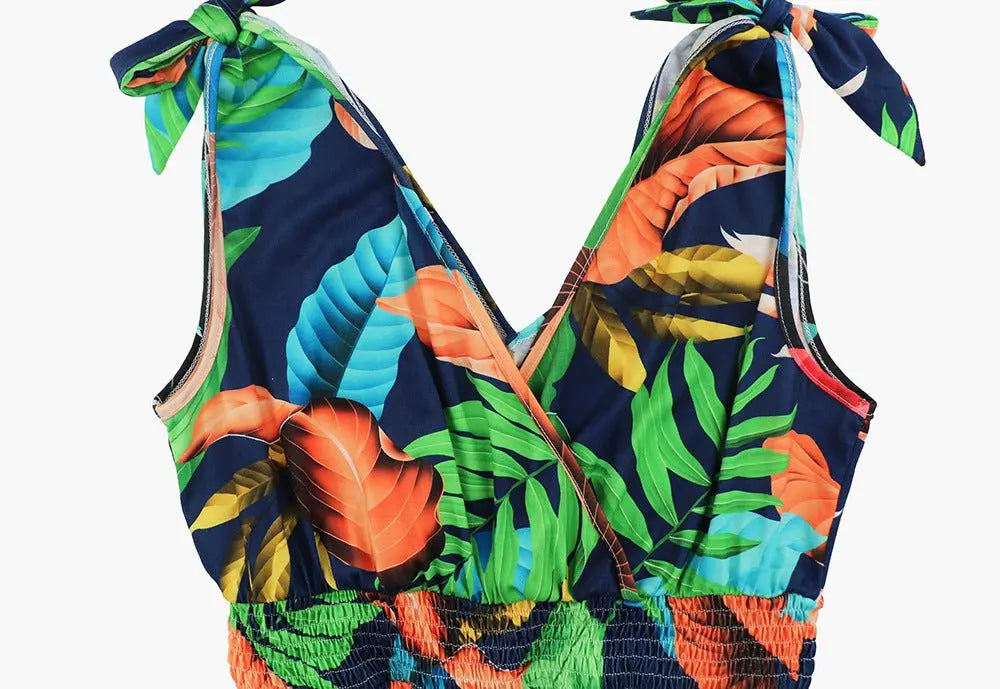Hawaiian Beach Dress Summer Print Long Skirt Women's Dress nowadaysfashion
