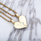 Heart Broken With Magnet Iced Out Pendant Necklace Mens/Women Hip Hop Gold Silver Color Jewelry nowadaysfashion