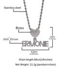 Heart Button Zircon Hip Hop Necklace nowadaysfashion