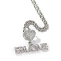 Heart Button Zircon Hip Hop Necklace nowadaysfashion