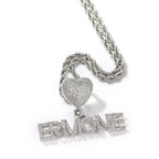 Heart Button Zircon Hip Hop Necklace nowadaysfashion