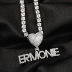 Heart Button Zircon Hip Hop Necklace nowadaysfashion