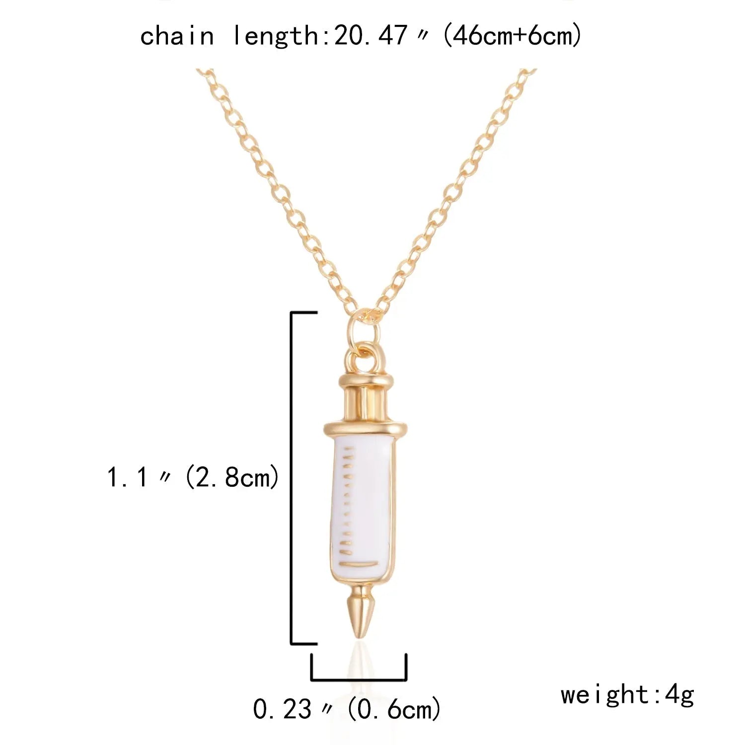 Heart Nurse Cap Doctor Necklaces Medical Equipment Stethoscope Syringe Pendant Hospital Style Jewelry nowadaysfashion