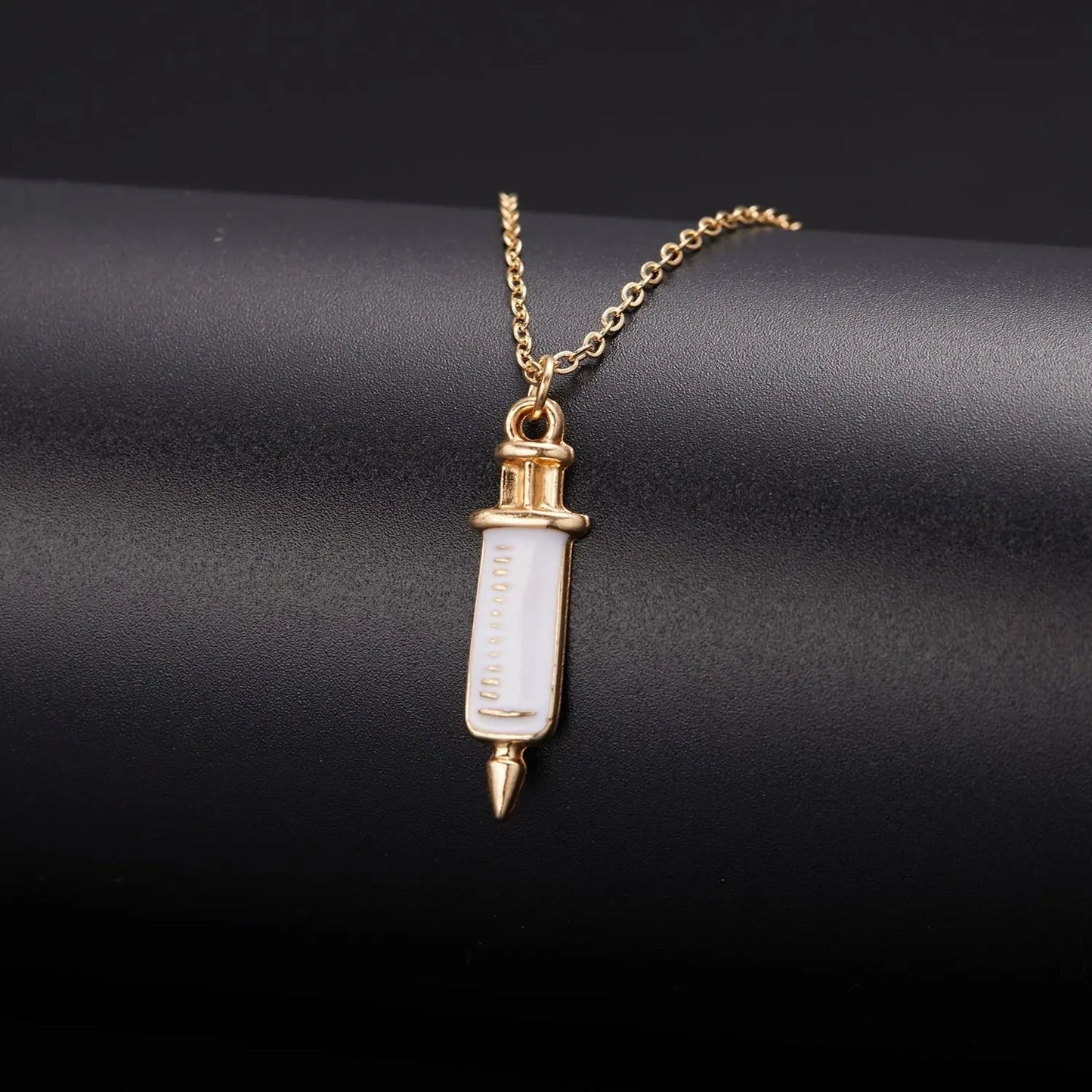 Heart Nurse Cap Doctor Necklaces Medical Equipment Stethoscope Syringe Pendant Hospital Style Jewelry - Blade & Thread