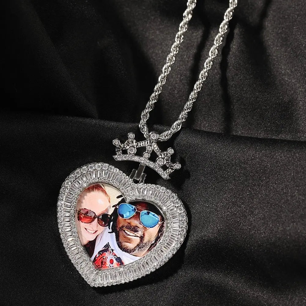 Heart Princess Photo Pendant Custom Memory Picture Pendant for daughter - Blade & Thread