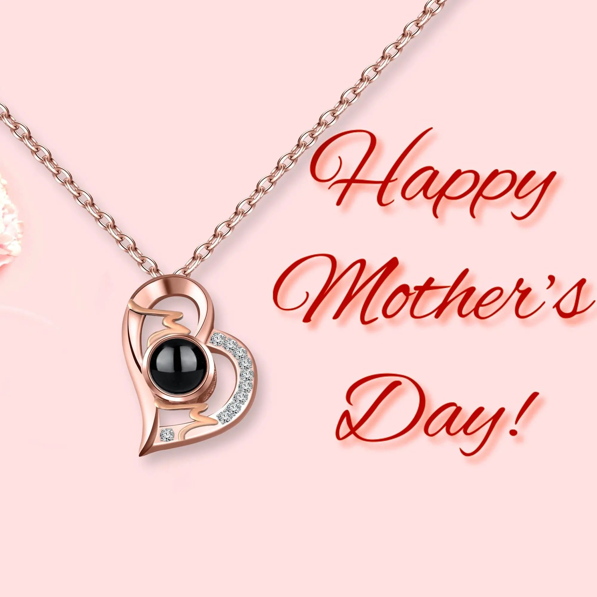 Heart Projection Necklace Personalized Photo MOM Pendant nowadaysfashion