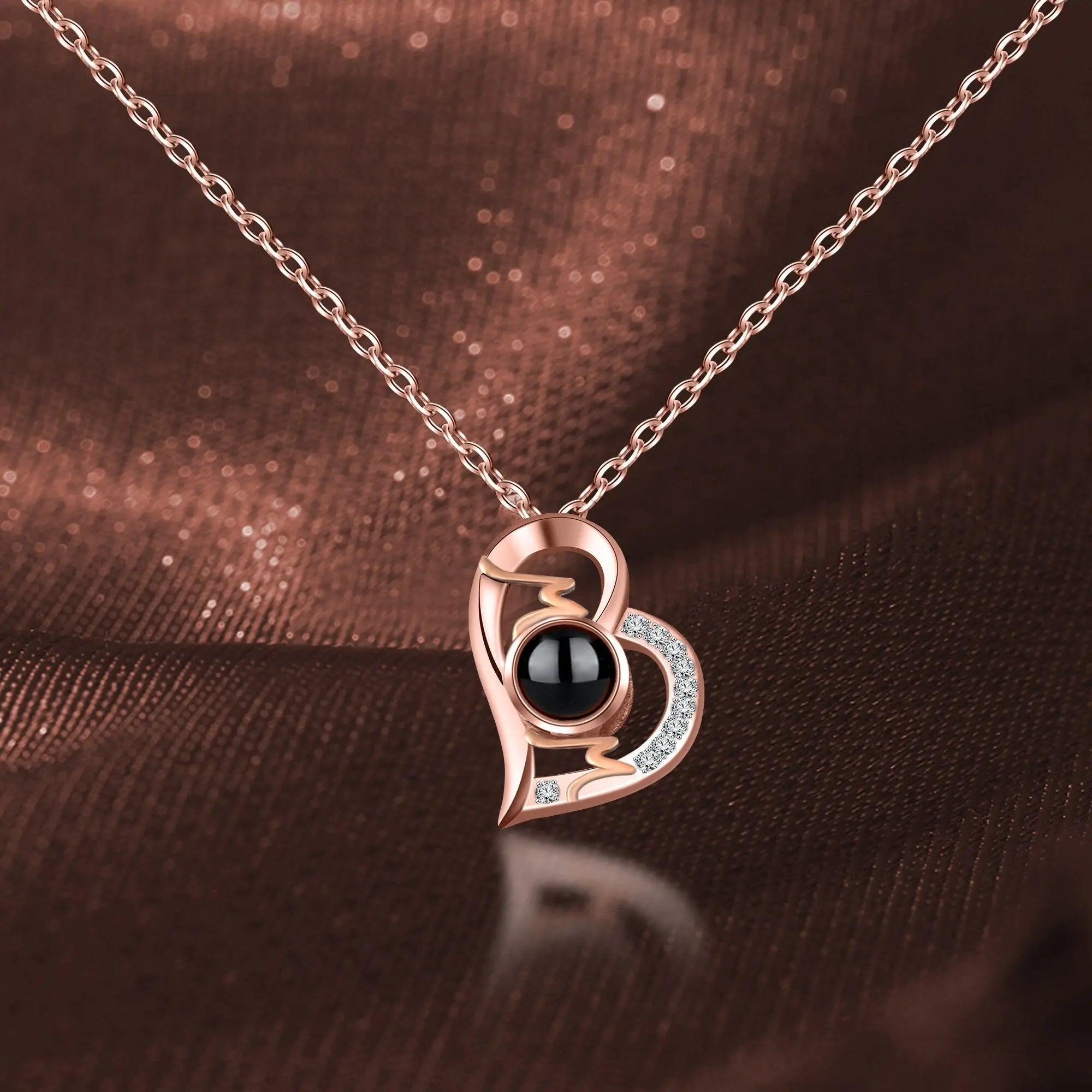 Heart Projection Necklace Personalized Photo MOM Pendant nowadaysfashion