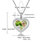 Heart Shaped Custom Photo Spin Double Sided Medallion Pendant Necklace Hip Hop Jewelry nowadaysfashion