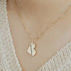 Heart-shaped Necklace Personalized Engraved Name Text Pendant nowadaysfashion