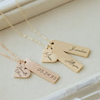 Heart-shaped Necklace Personalized Engraved Name Text Pendant nowadaysfashion