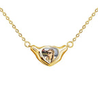 Heart Shaped Pendant Copper Personalized Colorful Baby Children's Photo Necklaces nowadaysfashion