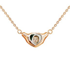 Heart Shaped Pendant Copper Personalized Colorful Baby Children's Photo Necklaces nowadaysfashion