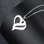 Heart Shaped Personalized Engraving 2 Names Name Necklace nowadaysfashion